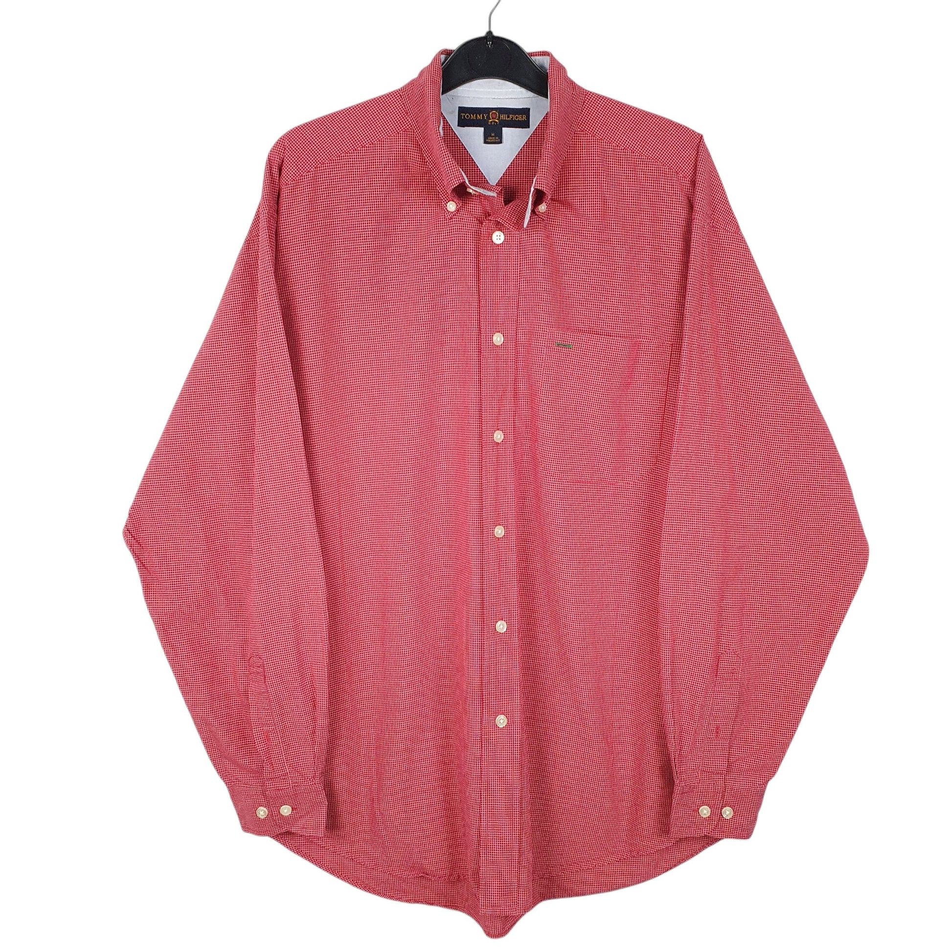 Mens Red Tommy Hilfiger Golf Long Sleeve Shirt