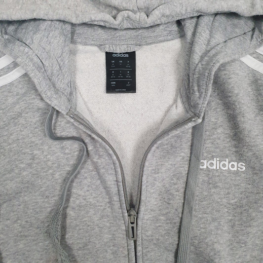 Womens Grey Adidas  Full Zip Jumper
