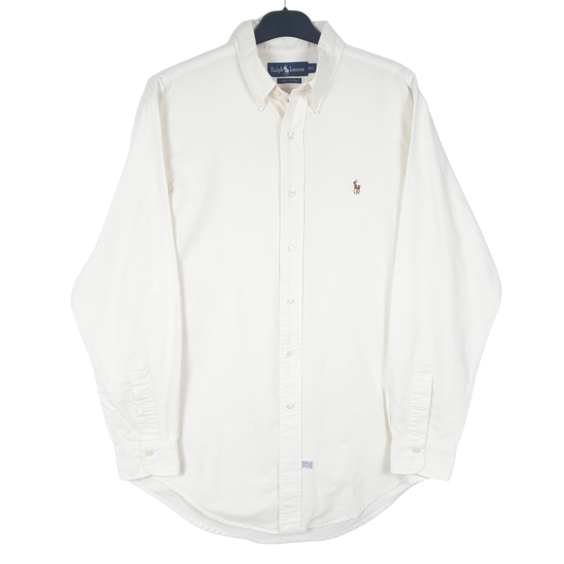Mens Cream Ralph Lauren Oxford Long Sleeve Shirt