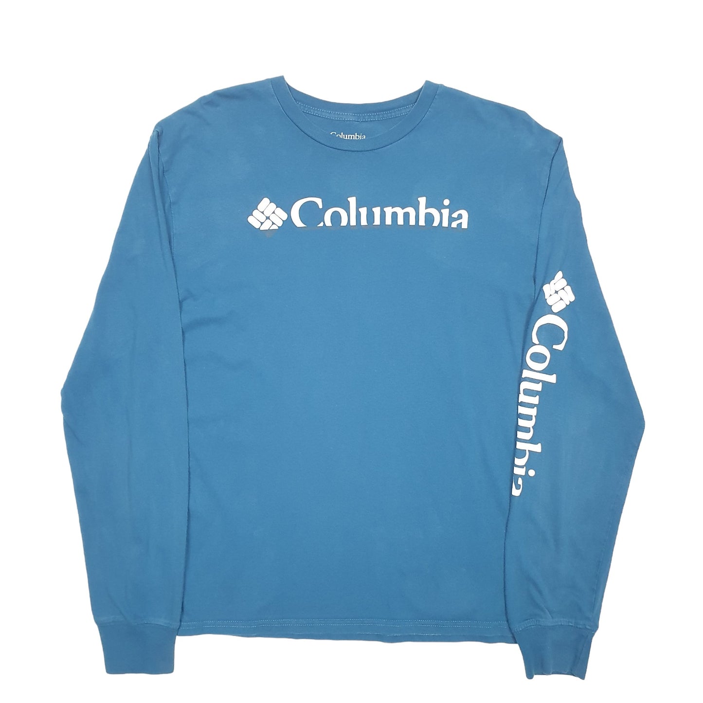 Mens Blue Columbia Sportswear Spellout Long Sleeve T Shirt