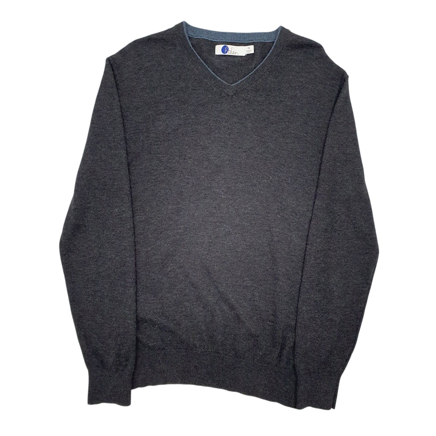 Mens Grey Boden Lightweight V Neck Jumper