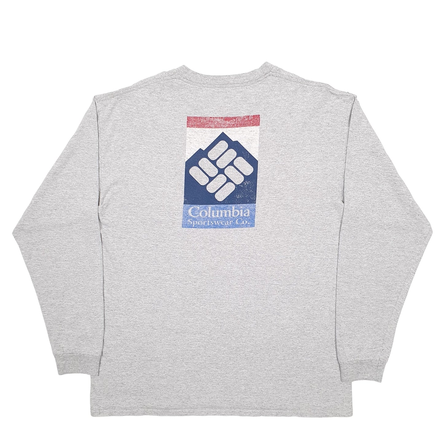 Mens Grey Columbia Sportswear  Long Sleeve T Shirt