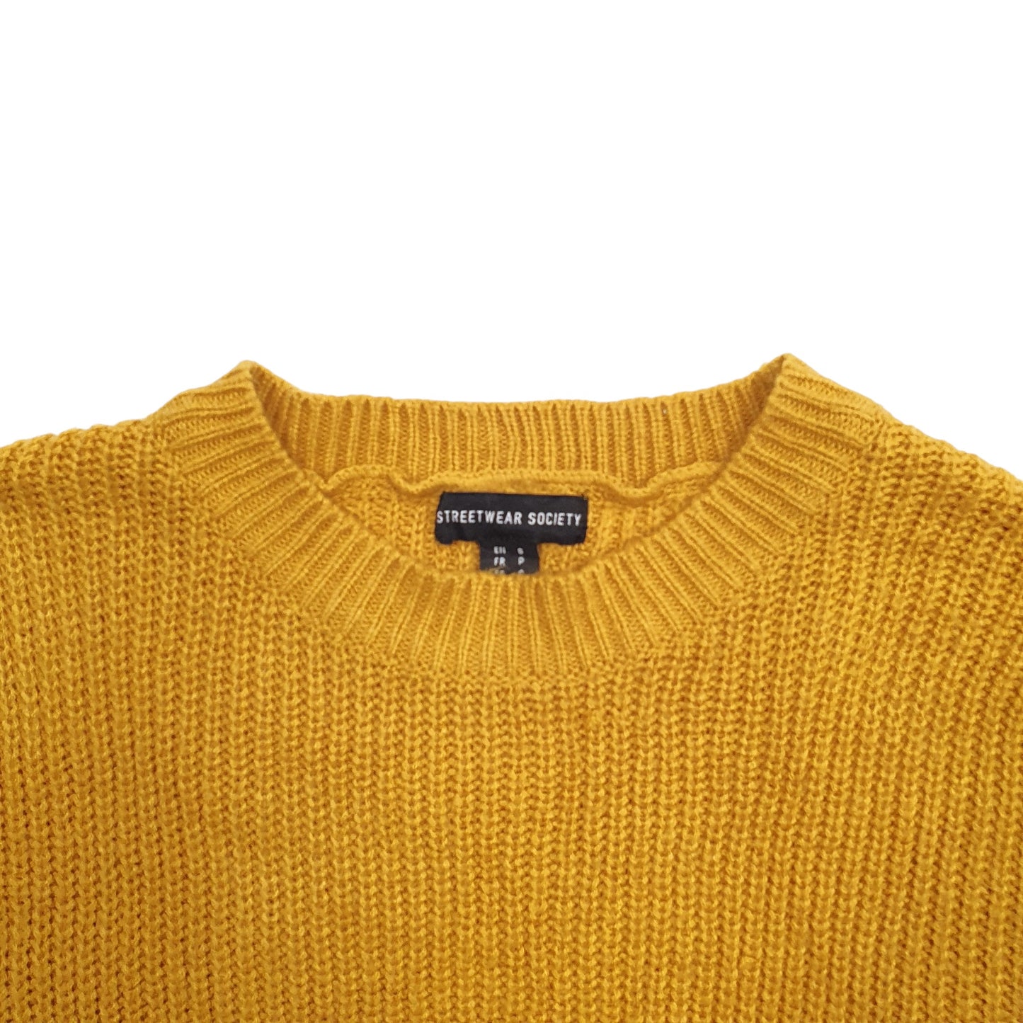Womens Yellow Streetwear Society  Crewneck Jumper