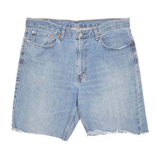 Mens Blue Levis Denim Jeans Jorts 550 Relaxed Baggy Cut Offs Denim Shorts