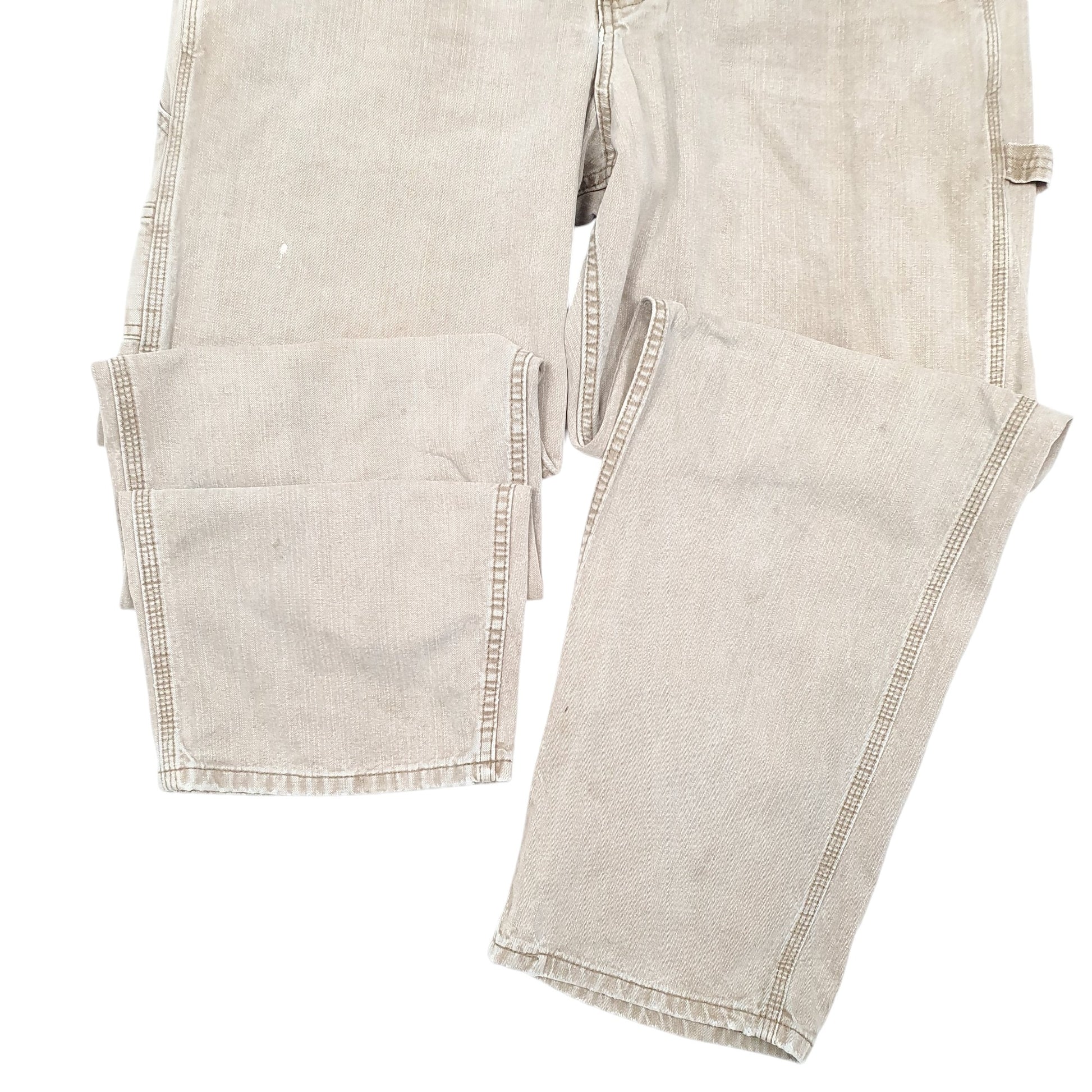 Mens Beige Lee Workwear Carpenter Trousers