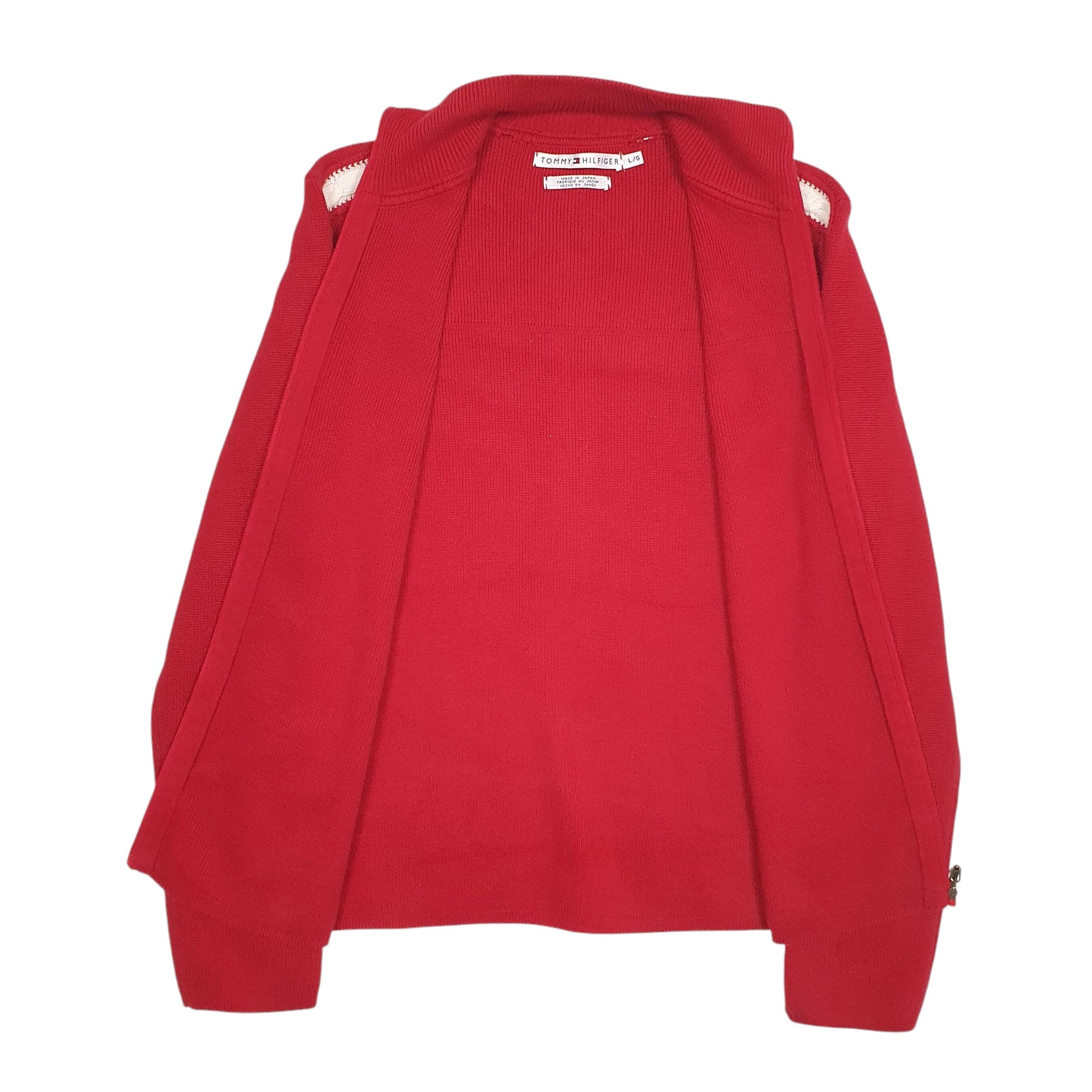 Womens Red Tommy Hilfiger Vintage Full Zip Jumper