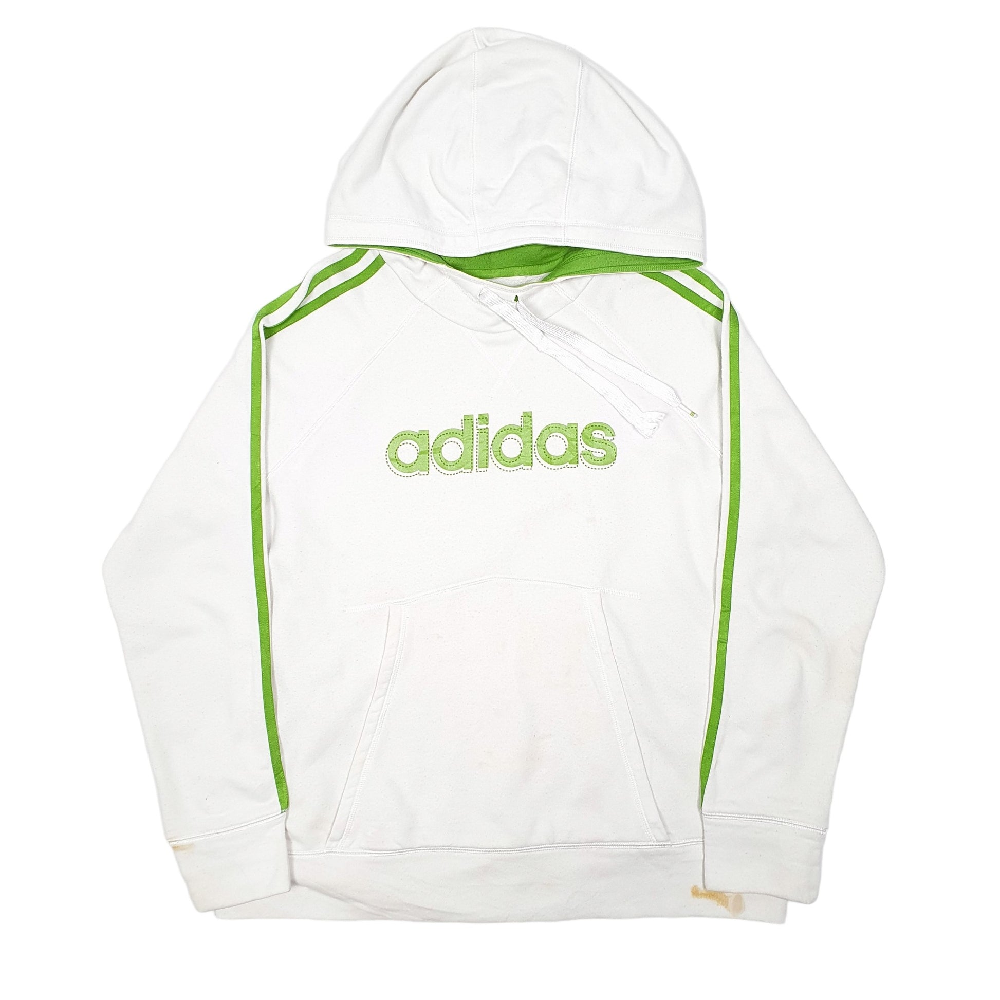 Womens White Adidas  Hoodie Jumper