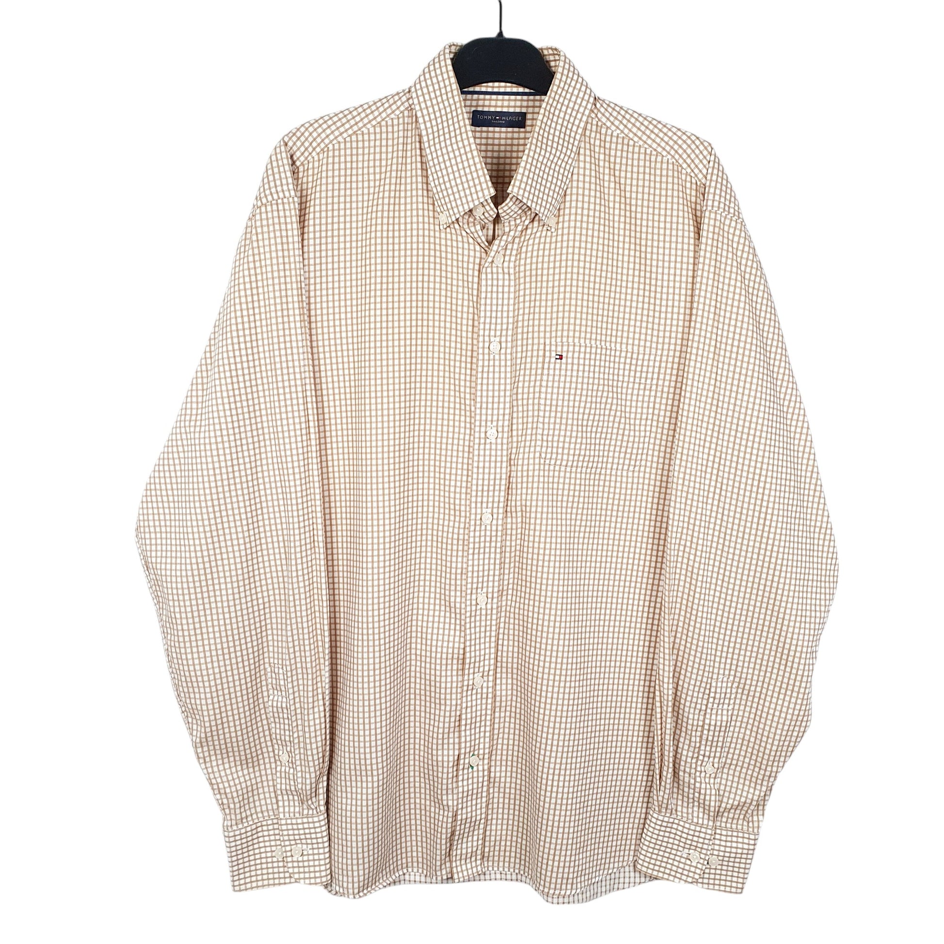 Mens Cream Tommy Hilfiger Tailored Long Sleeve Shirt