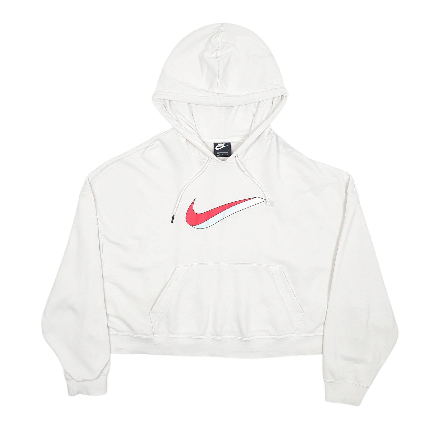 Womens White Nike Croptop Hoodie Jumper