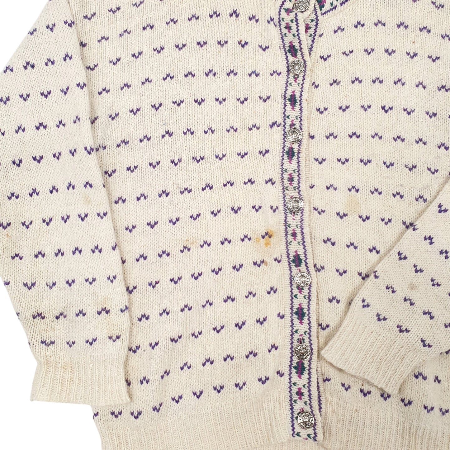 Womens Beige Alps Vintage Cardigan Jumper