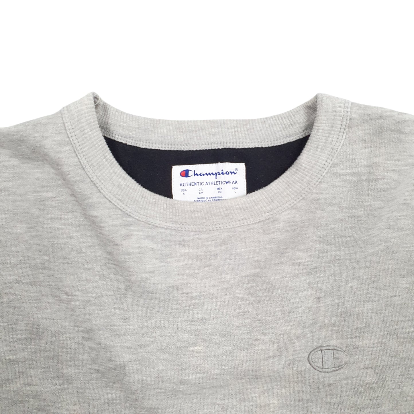 Mens Grey Champion  Crewneck Jumper
