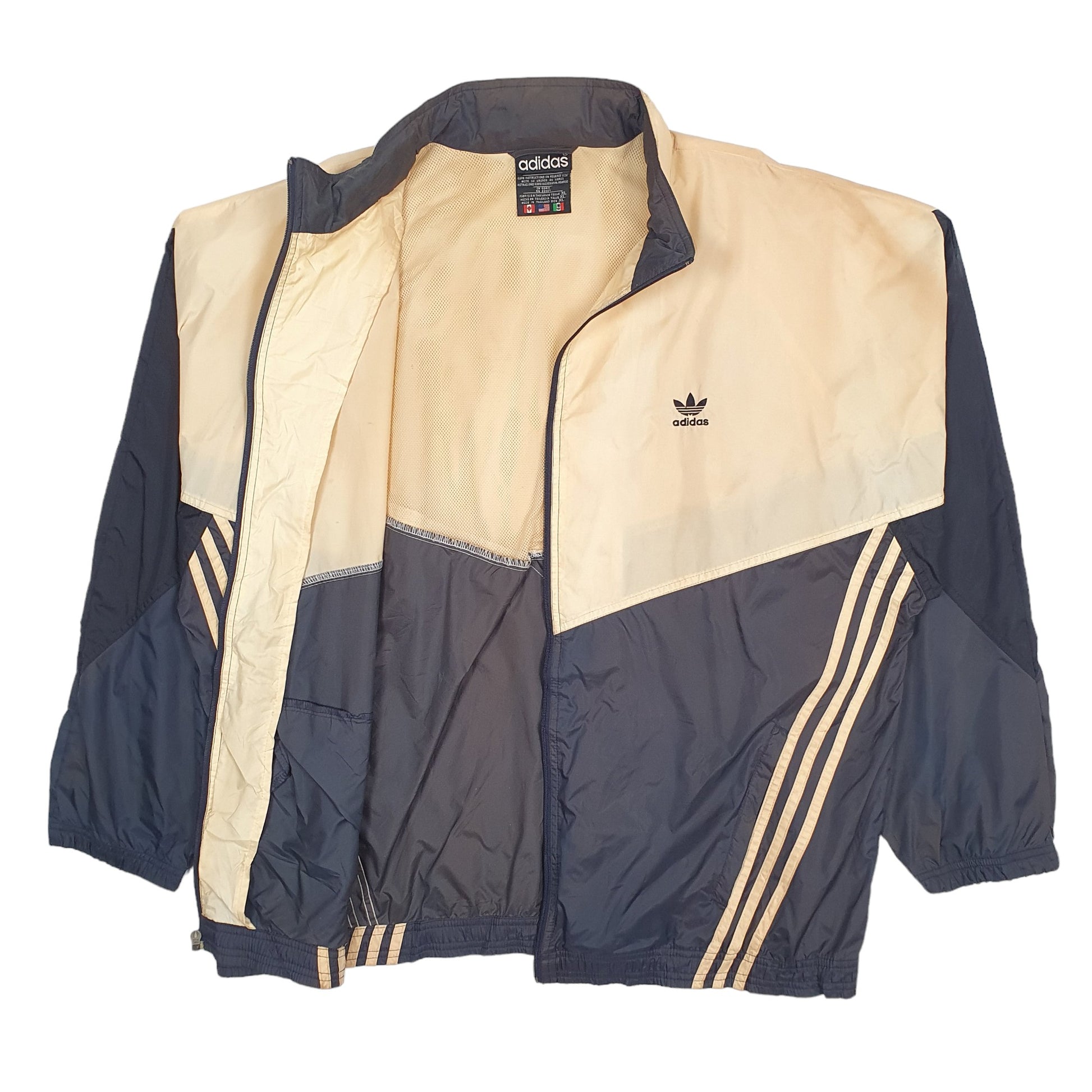 Mens Black Adidas Vintage 1990s  Coat