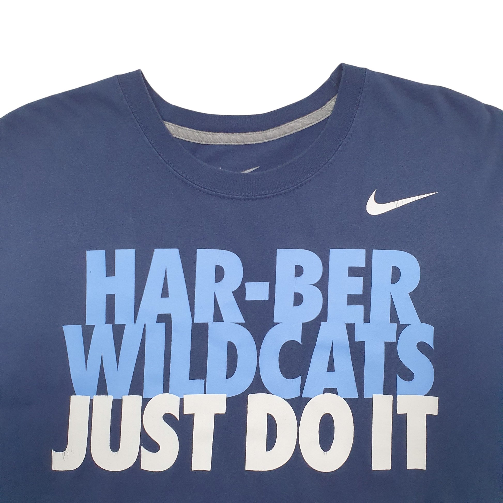 Mens Navy Nike Spellout Short Sleeve T Shirt