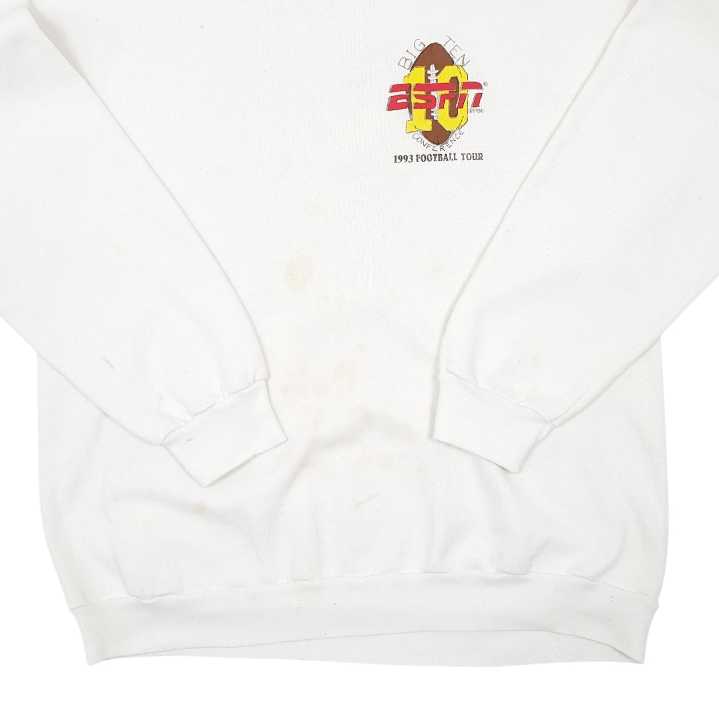 Mens White Lee Vintage 90s Made In USA Full Zip Jumper