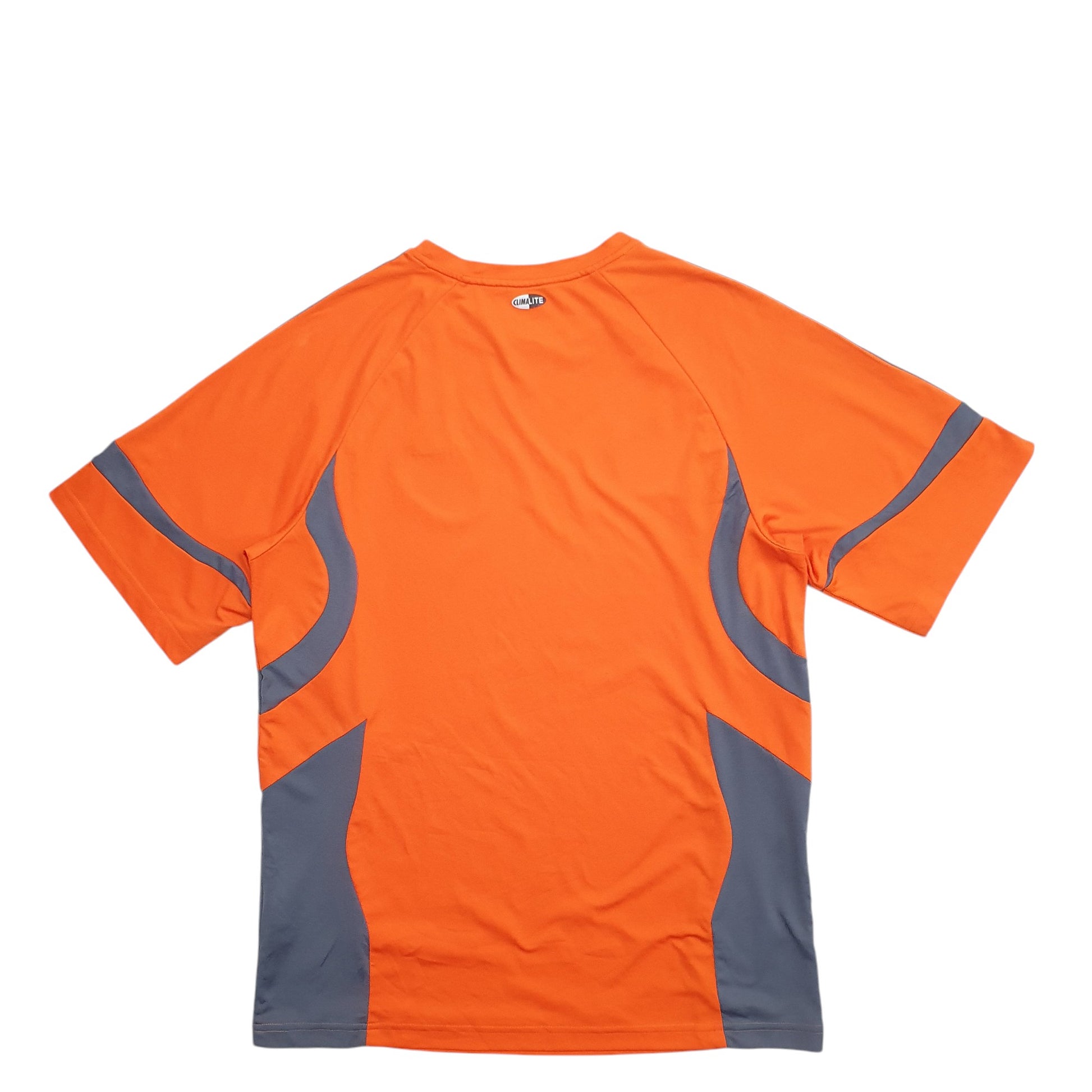 Mens Orange Adidas Climalite Short Sleeve T Shirt