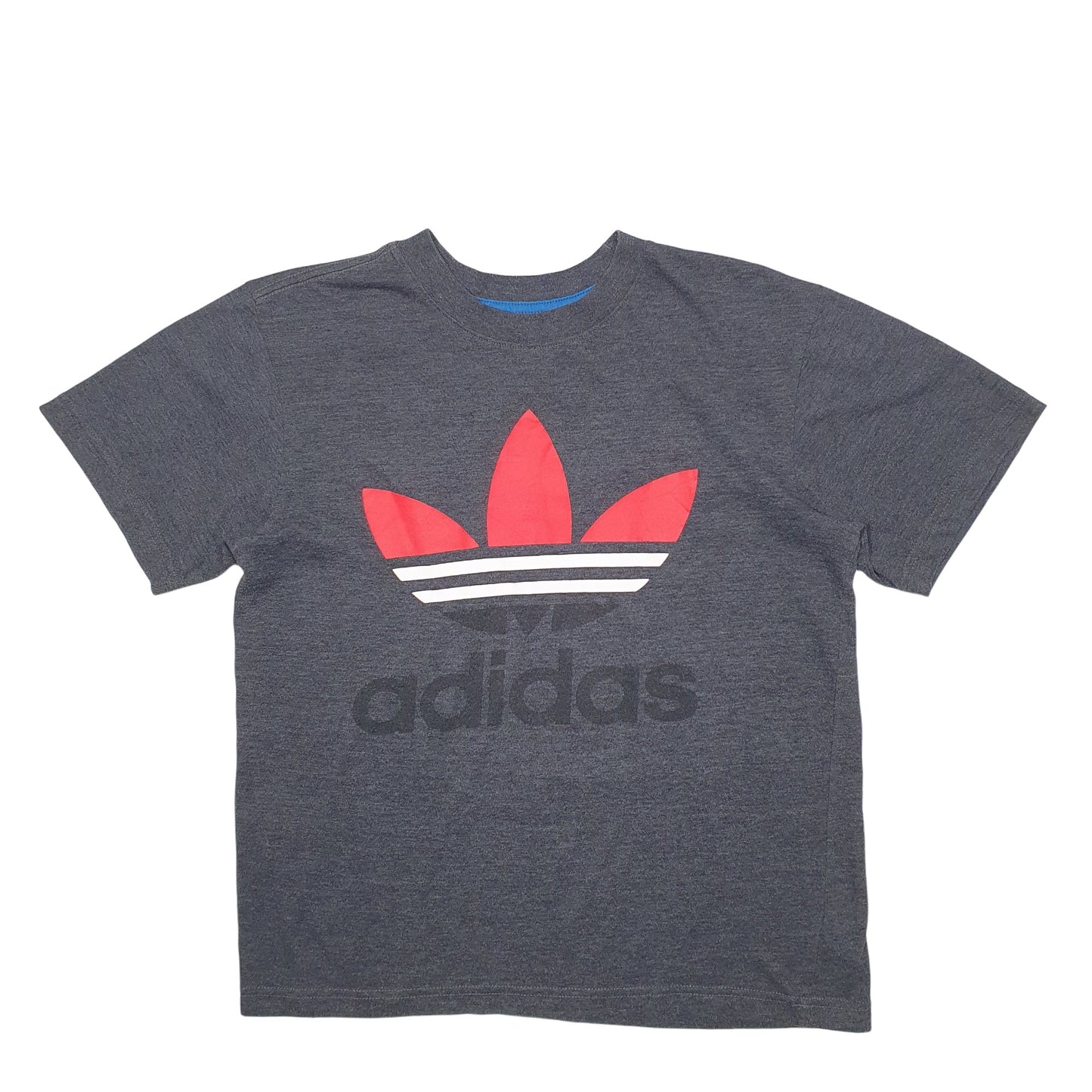 Womens Grey Adidas Spellout Short Sleeve T Shirt