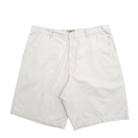 Mens Cream Lee Dungarees Chino Shorts