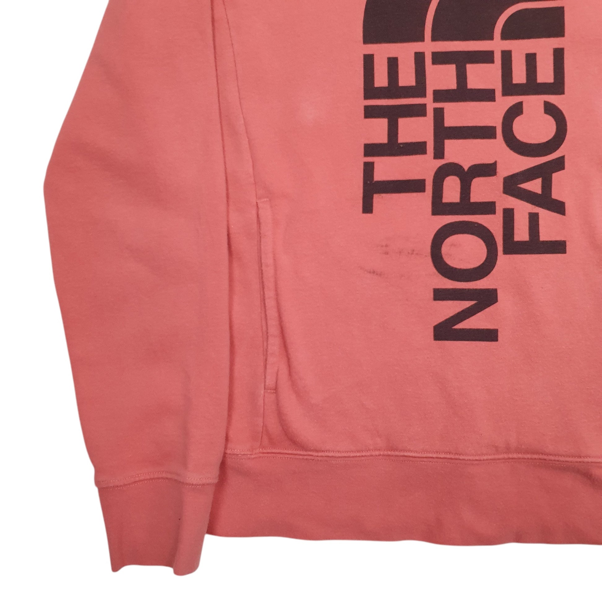Womens Pink The North Face Spellout Hoodie Jumper