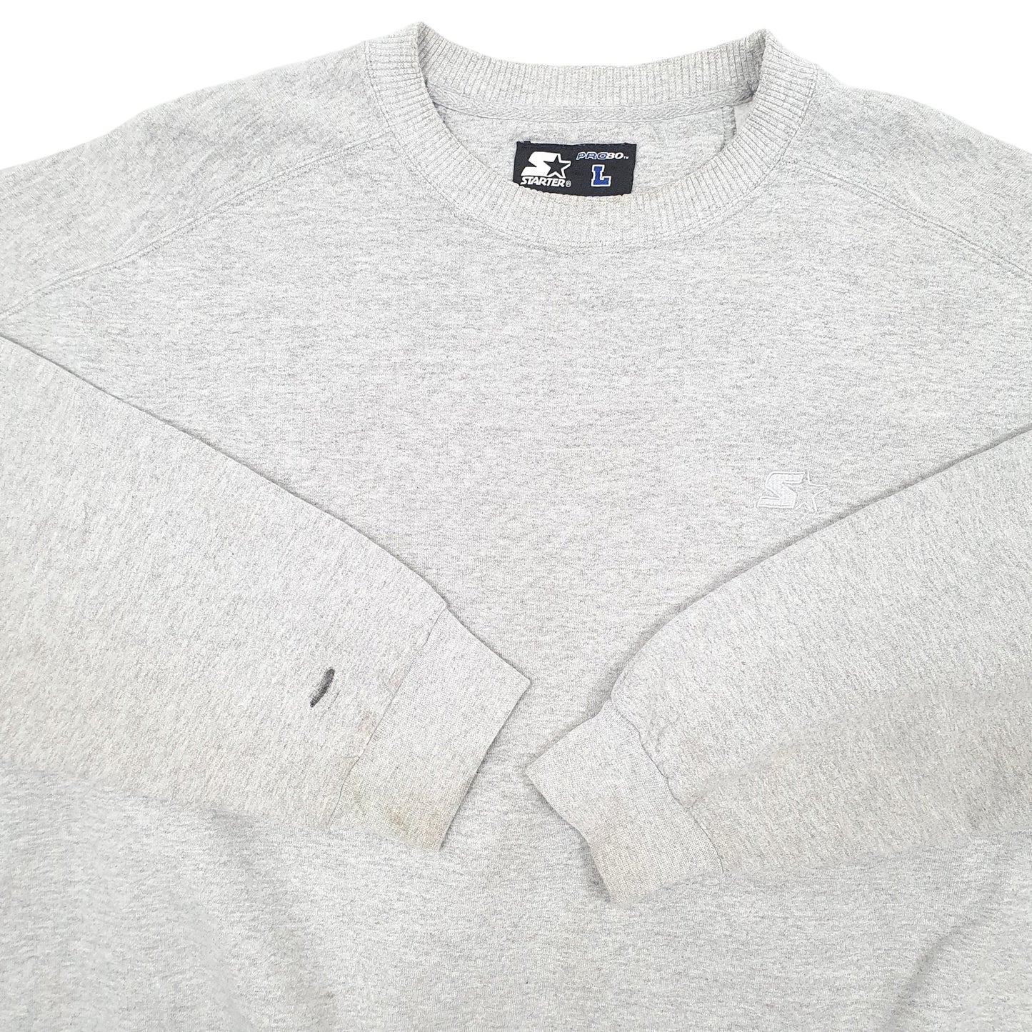 Mens Grey Starter Pro 80 Heavyweight Crewneck Jumper