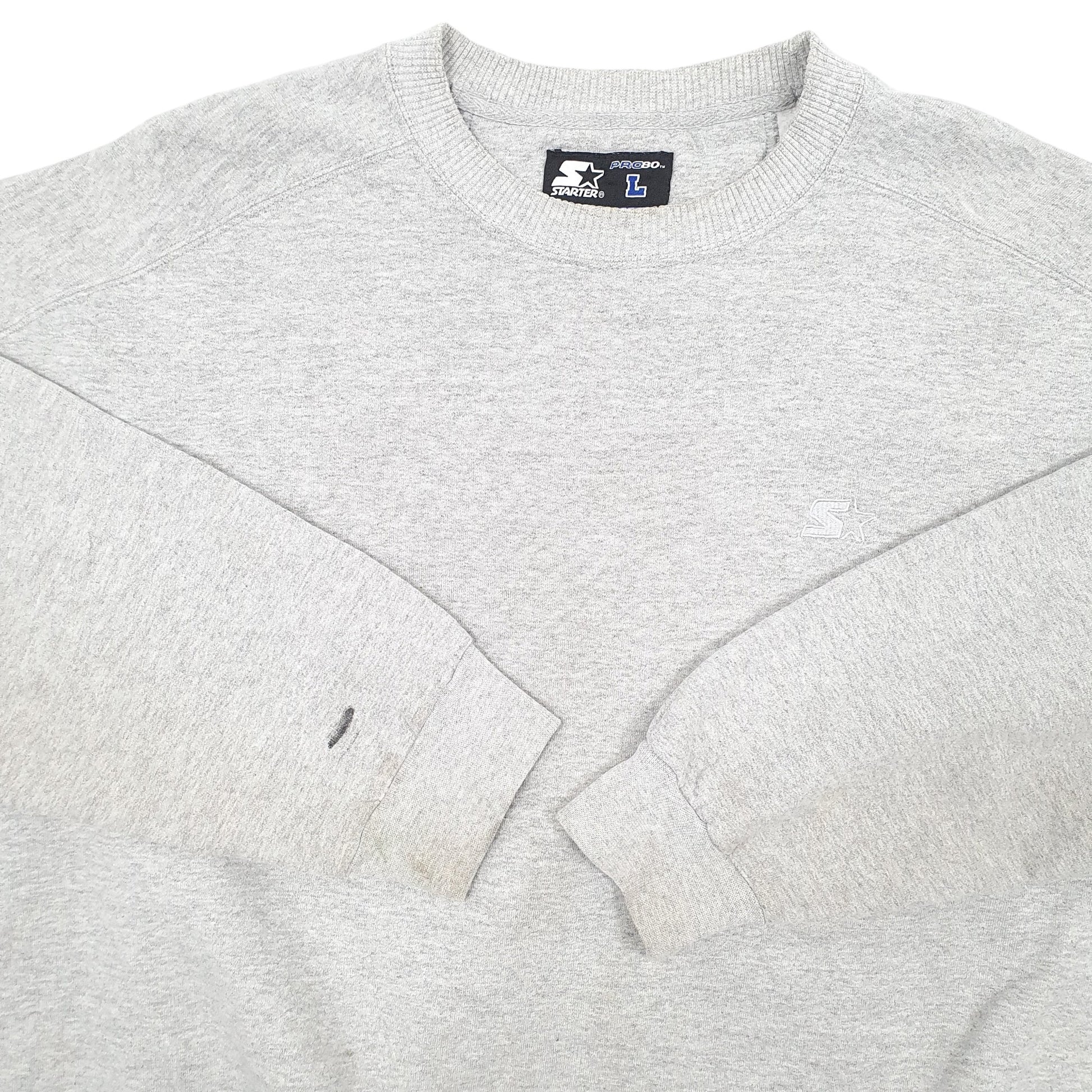 Mens Grey Starter Pro 80 Heavyweight Crewneck Jumper