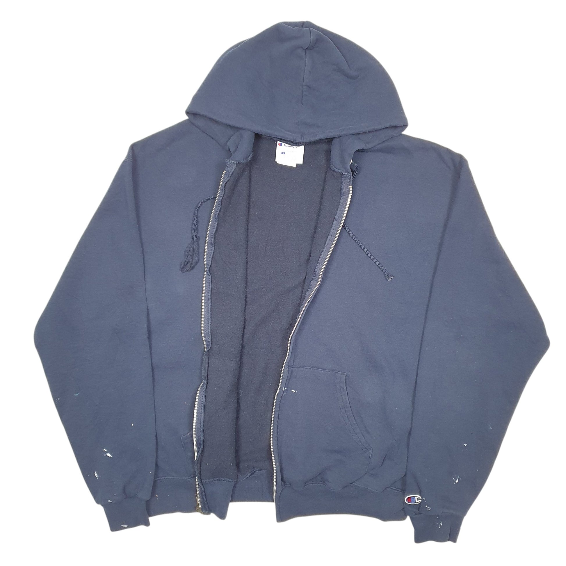 Mens Navy Champion Hoodie Full Zip Jumper