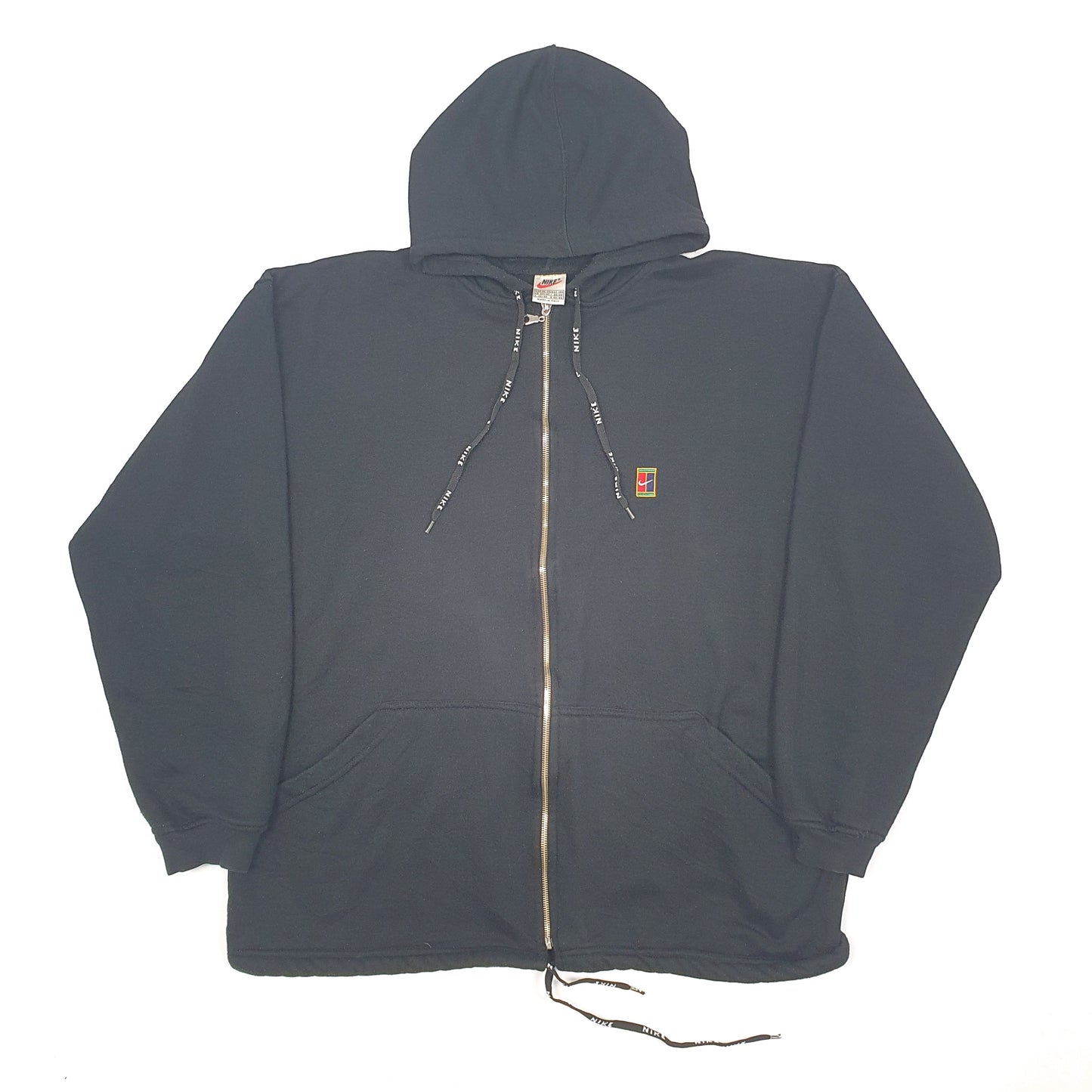Mens Black Nike Court Vintage 1990s Full Zip Jumper