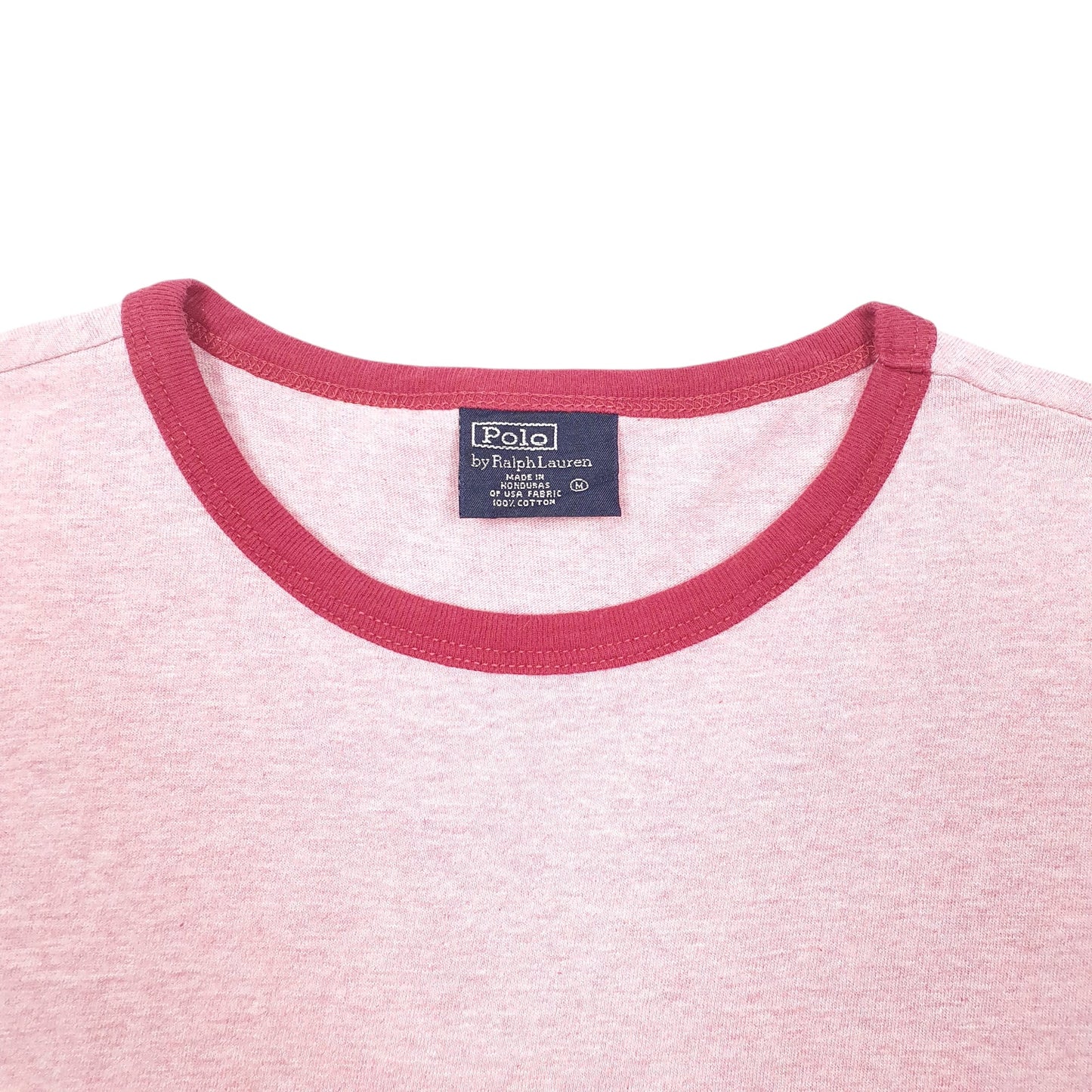 Mens Pink Polo Ralph Lauren Ringer Short Sleeve T Shirt