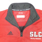 Mens Red Adidas Climalite Active Varsity Athletics Quarter Zip Jumper