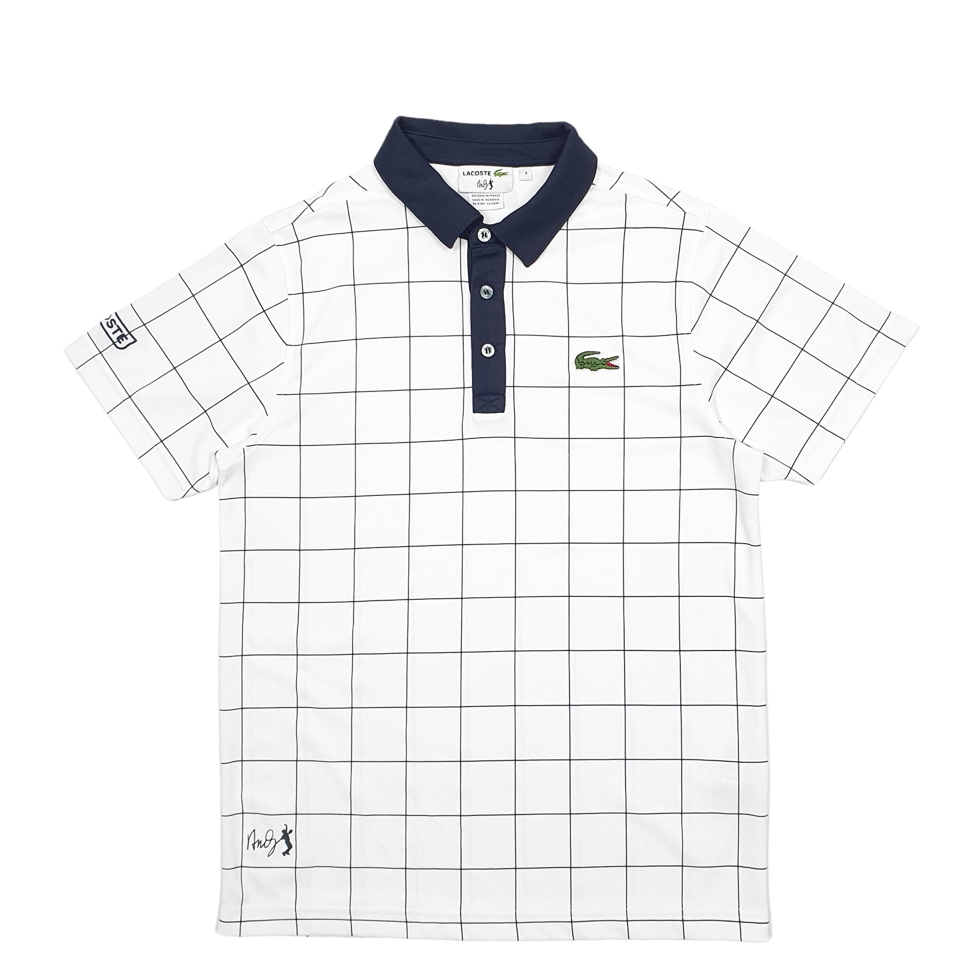 Mens White Lacoste  Short Sleeve Polo Shirt
