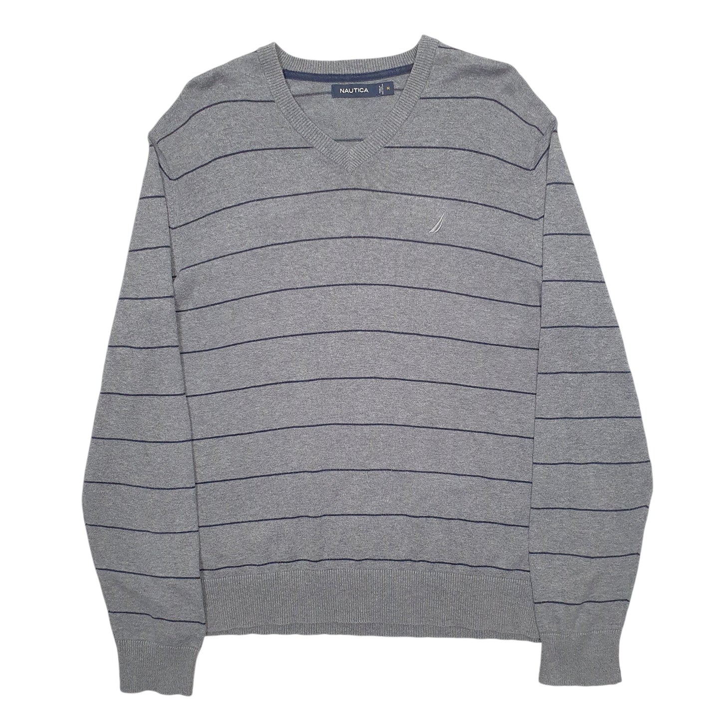 Mens Grey Nautica Knit Crewneck Jumper