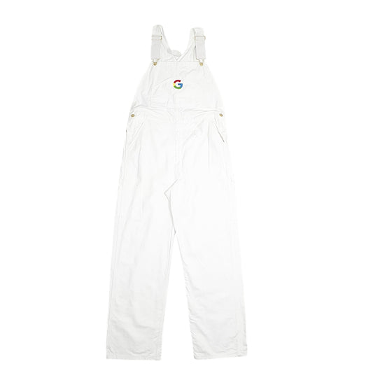 Mens White Dickies Painters Denim Overalls Bib Google Dungaree Trousers