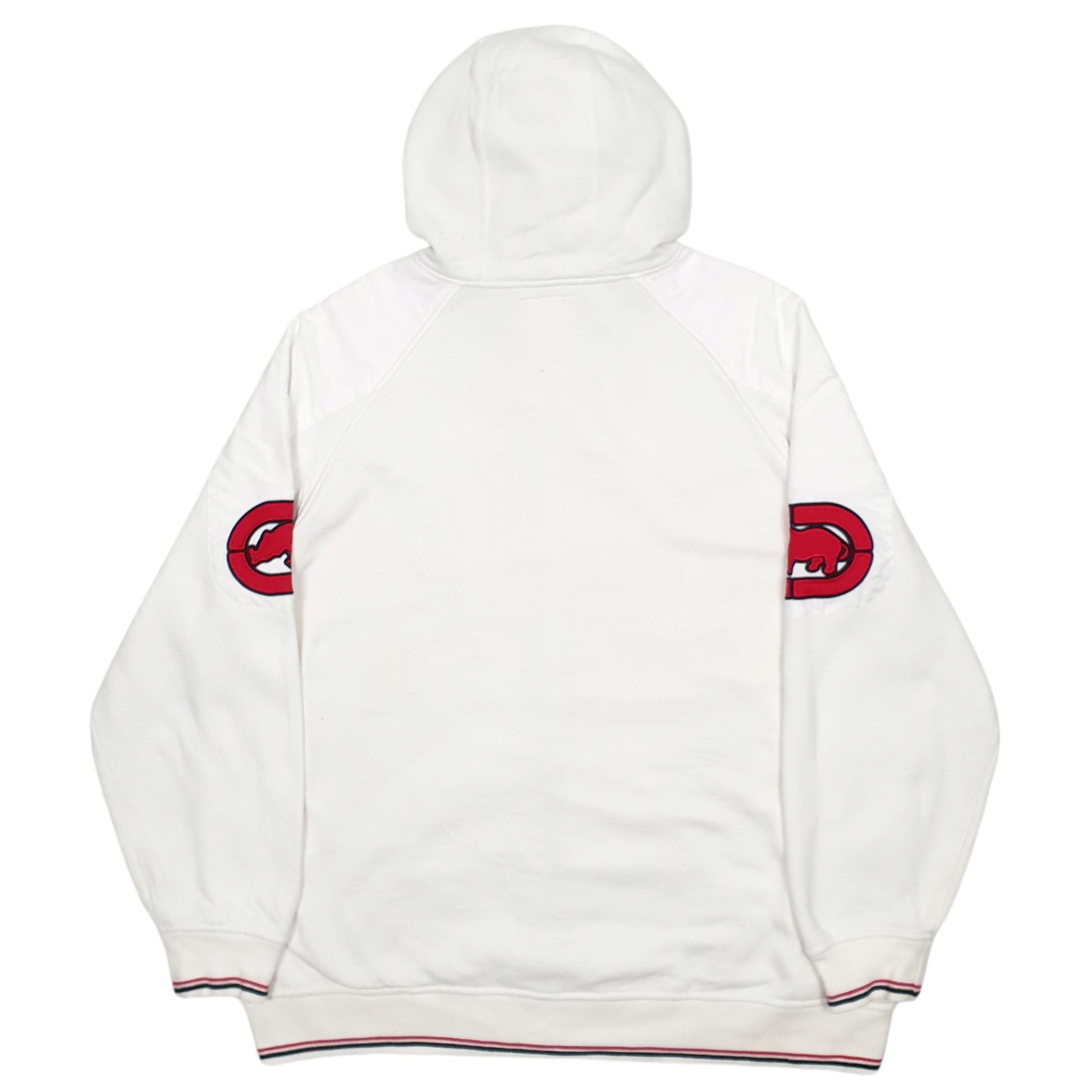 Mens White Ecko Unlimited Spellout Full Zip Jumper