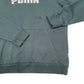 Womens Green Puma Spellout Hoodie Jumper