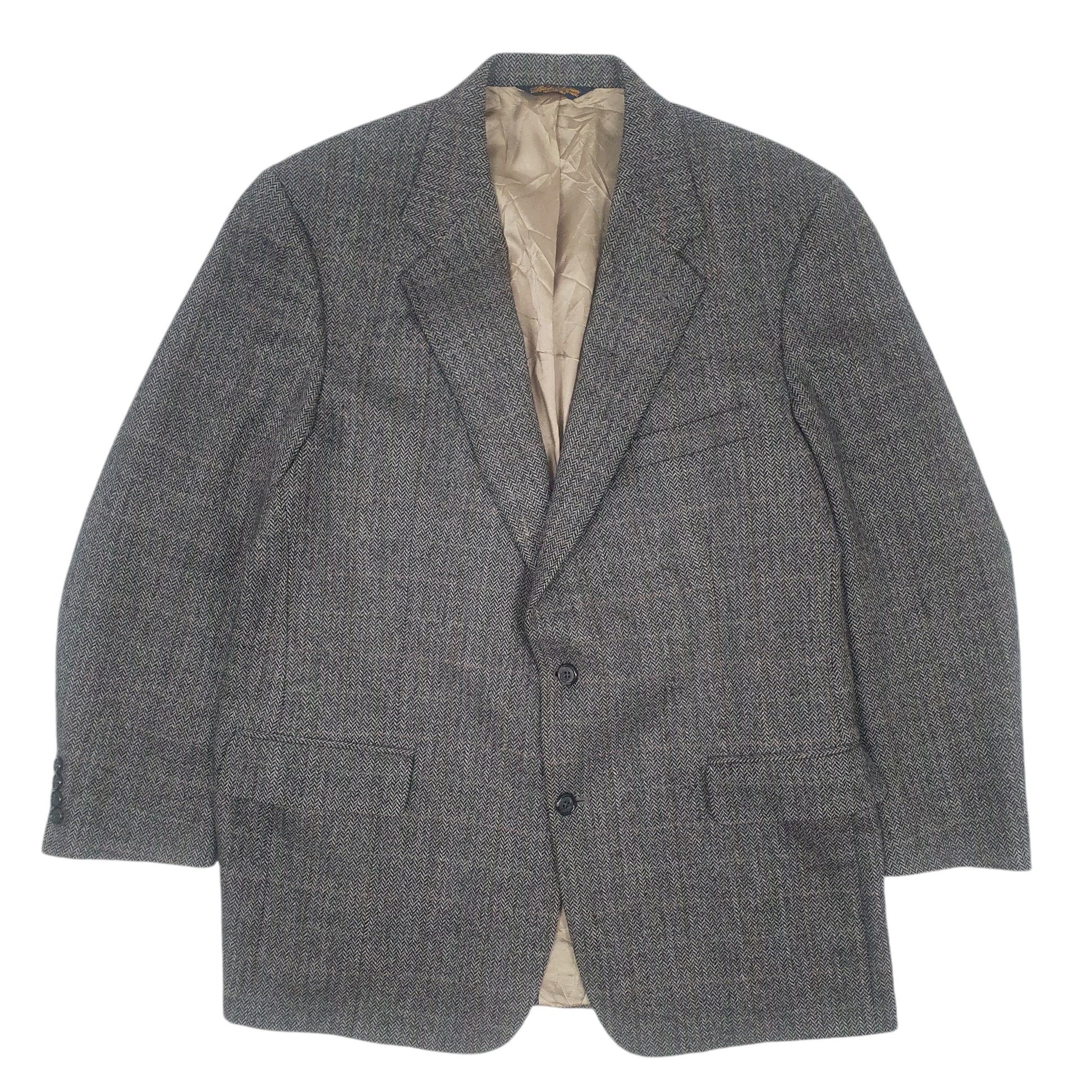 Mens Grey Brooks Brothers Made In USA Vintage  Coat