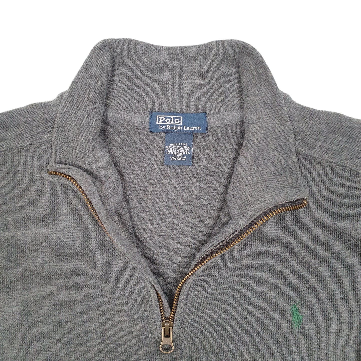 Mens Grey Polo Ralph Lauren  Quarter Zip Jumper