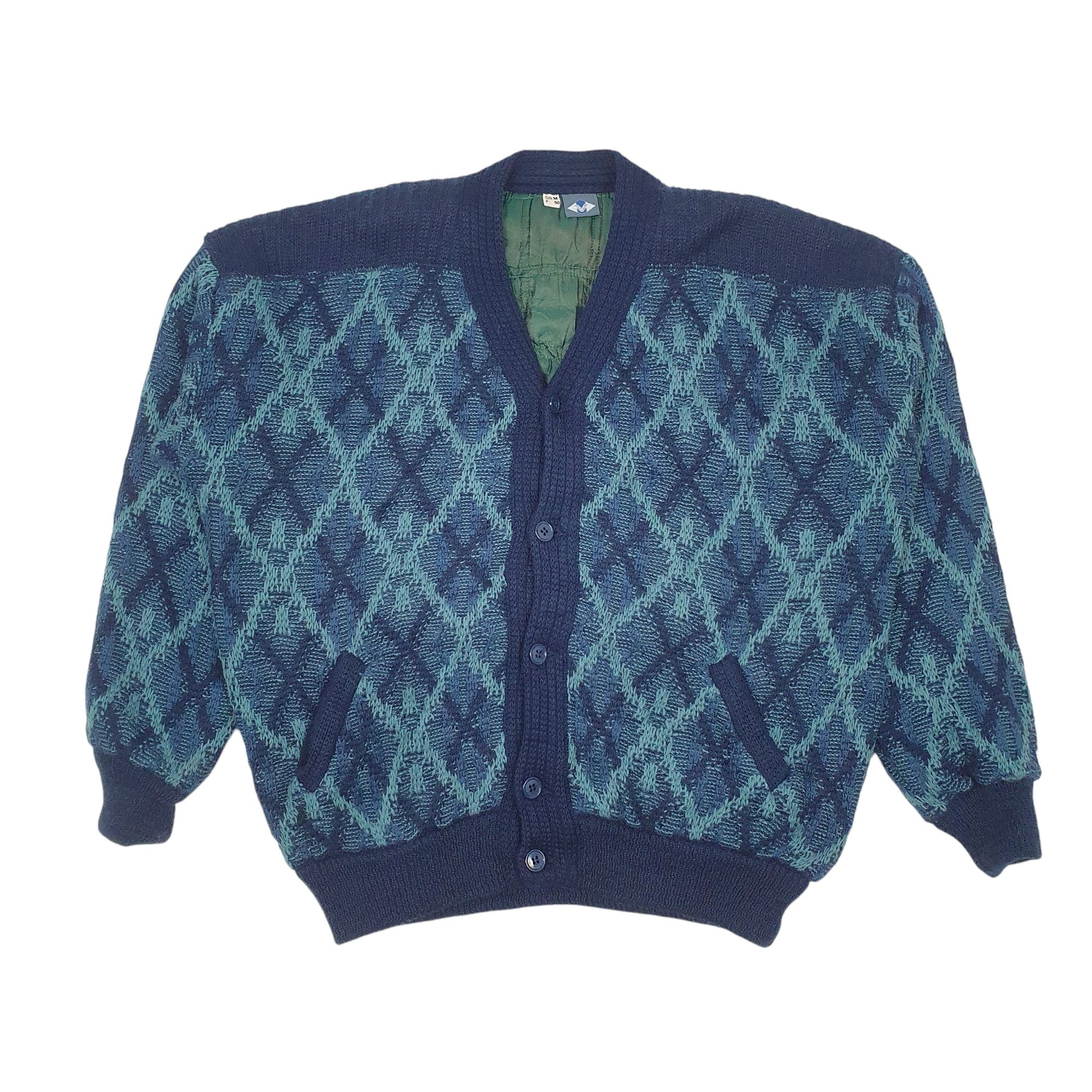 Mens Blue Unbranded Knitwear Cardigan Full Zip Coat