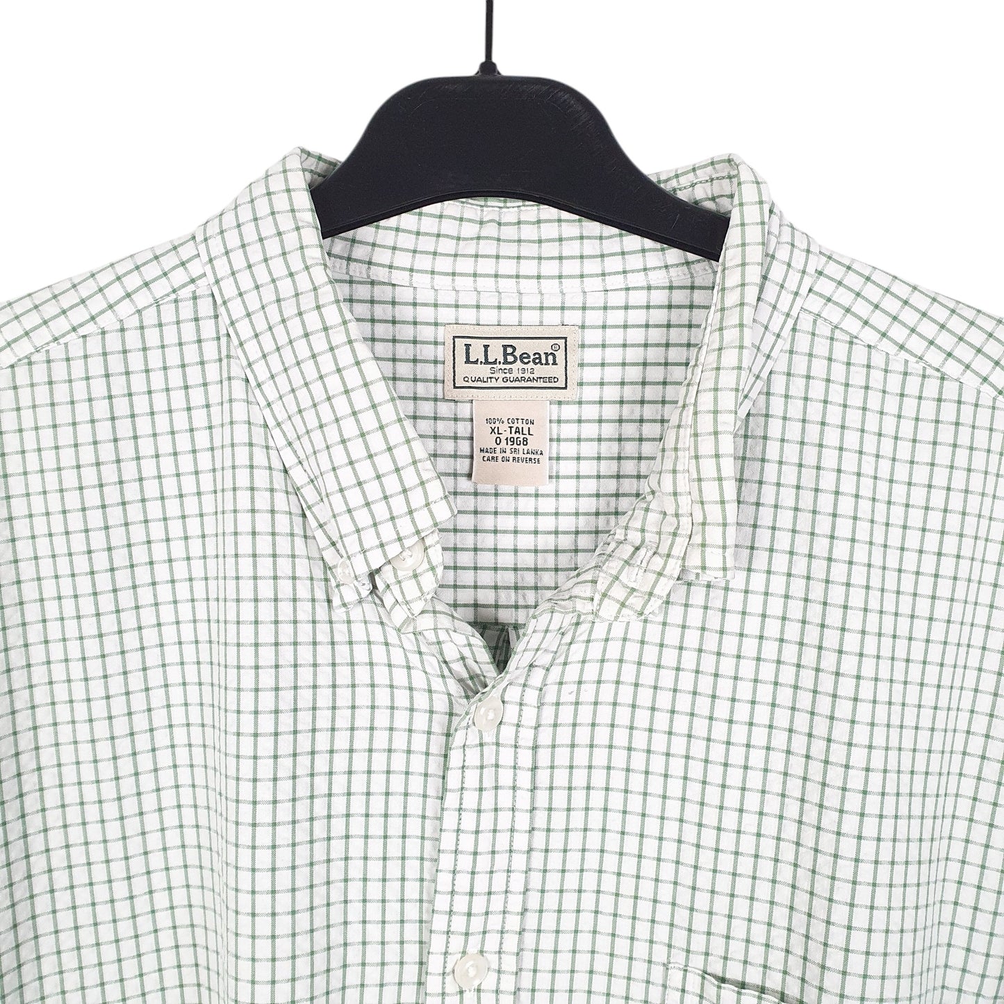 Mens White L.L.Bean Tall Long Sleeve Shirt