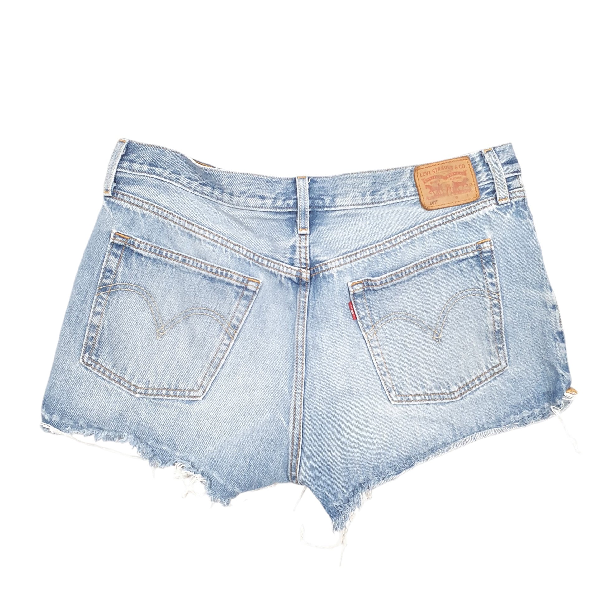 Womens Blue Levis 501 Denim Jorts Hot Pants Denim Shorts
