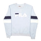 Womens Blue Fila Spellout Crewneck Jumper