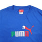 Mens Blue Puma Spellout Short Sleeve T Shirt