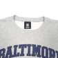 Mens Grey NFL Team Baltimore Ravens Football USA Spellout Crewneck Jumper