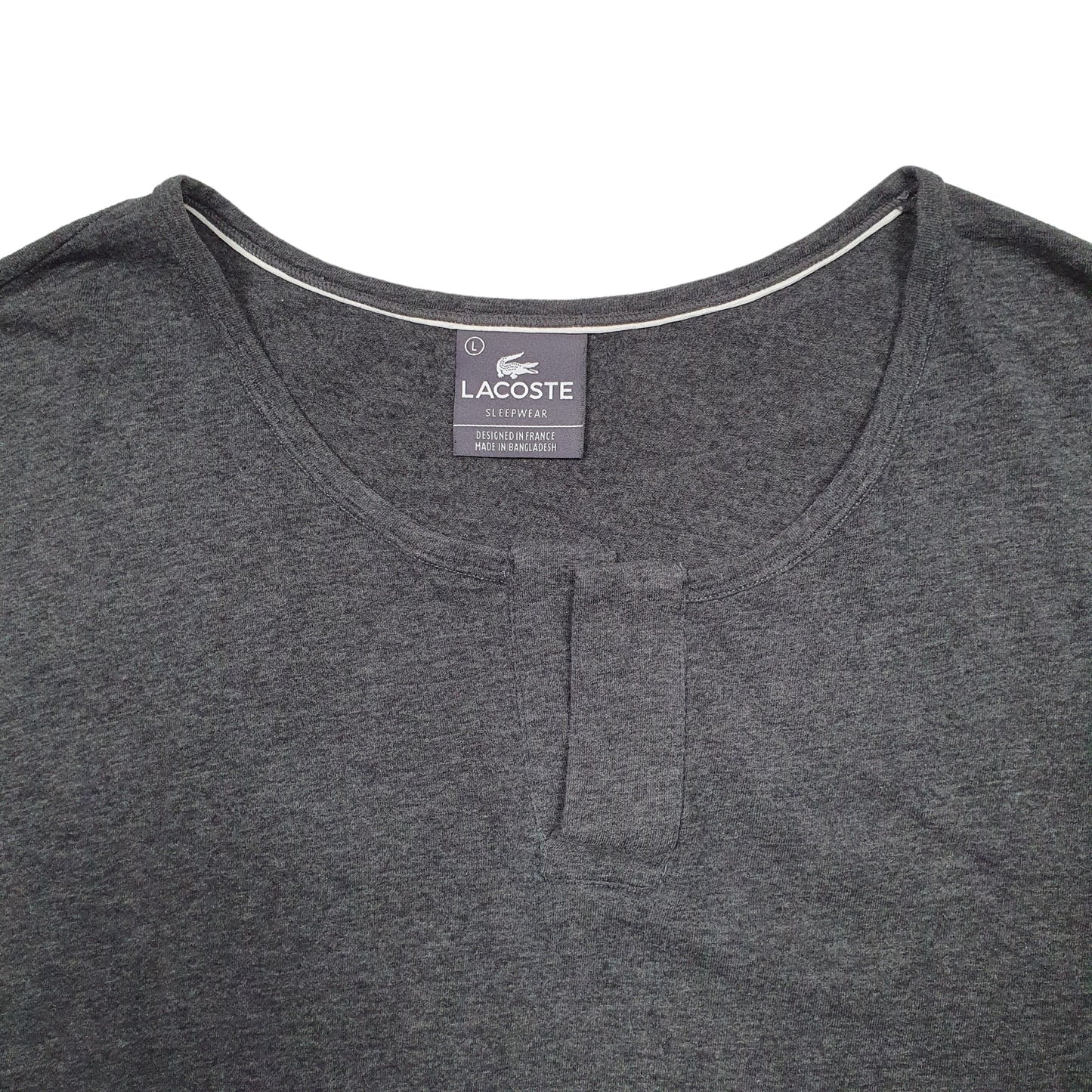 Mens Grey Lacoste  Short Sleeve T Shirt