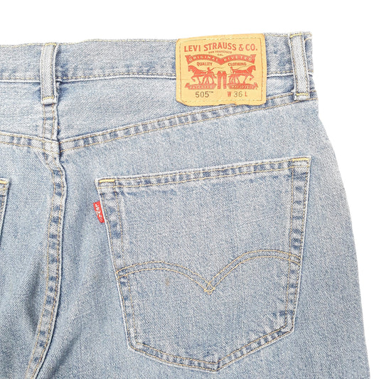 Mens Blue Levis Denim Jeans Jorts 505 Regular Denim Shorts