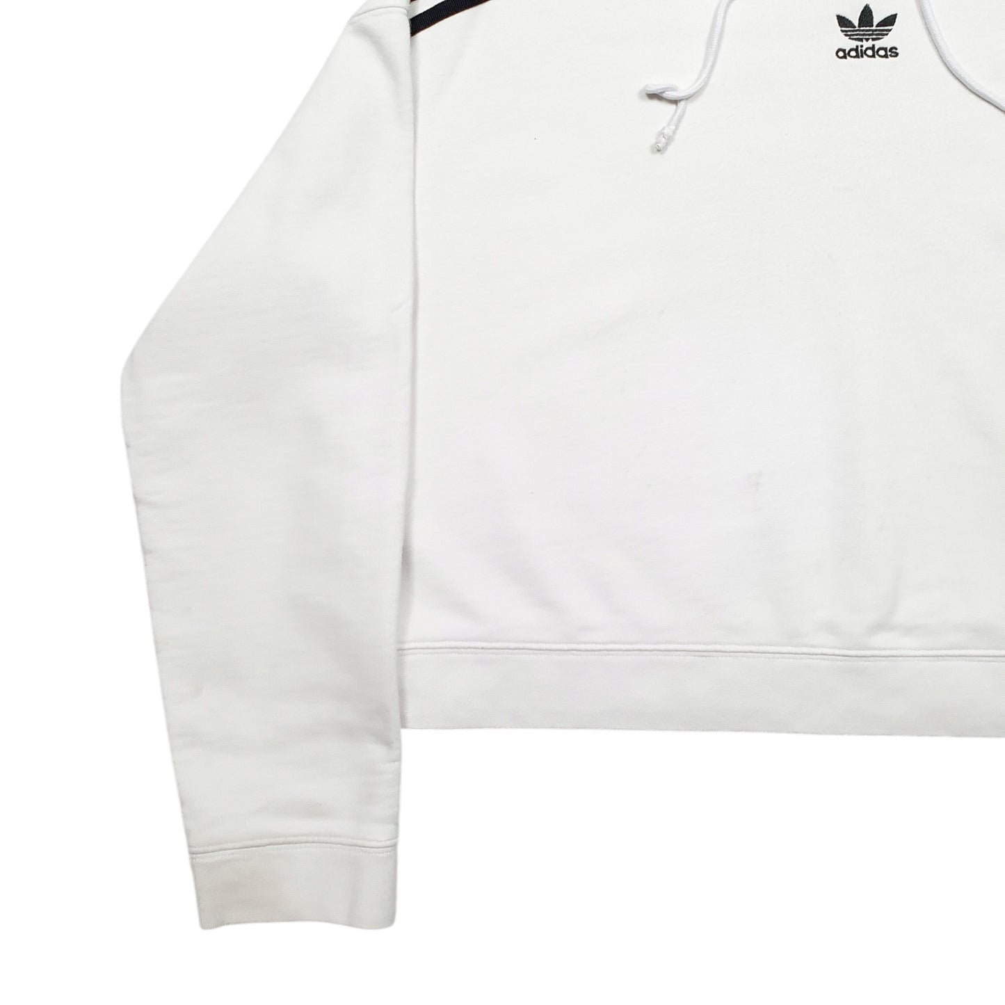 Womens White Adidas  Hoodie Jumper
