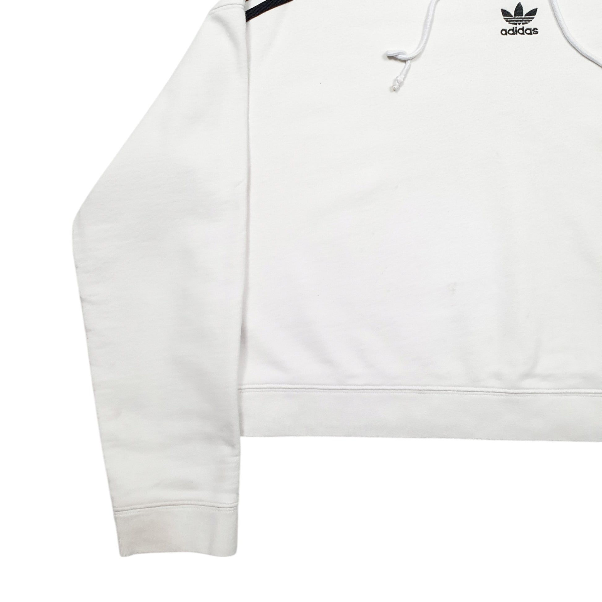 Womens White Adidas  Hoodie Jumper