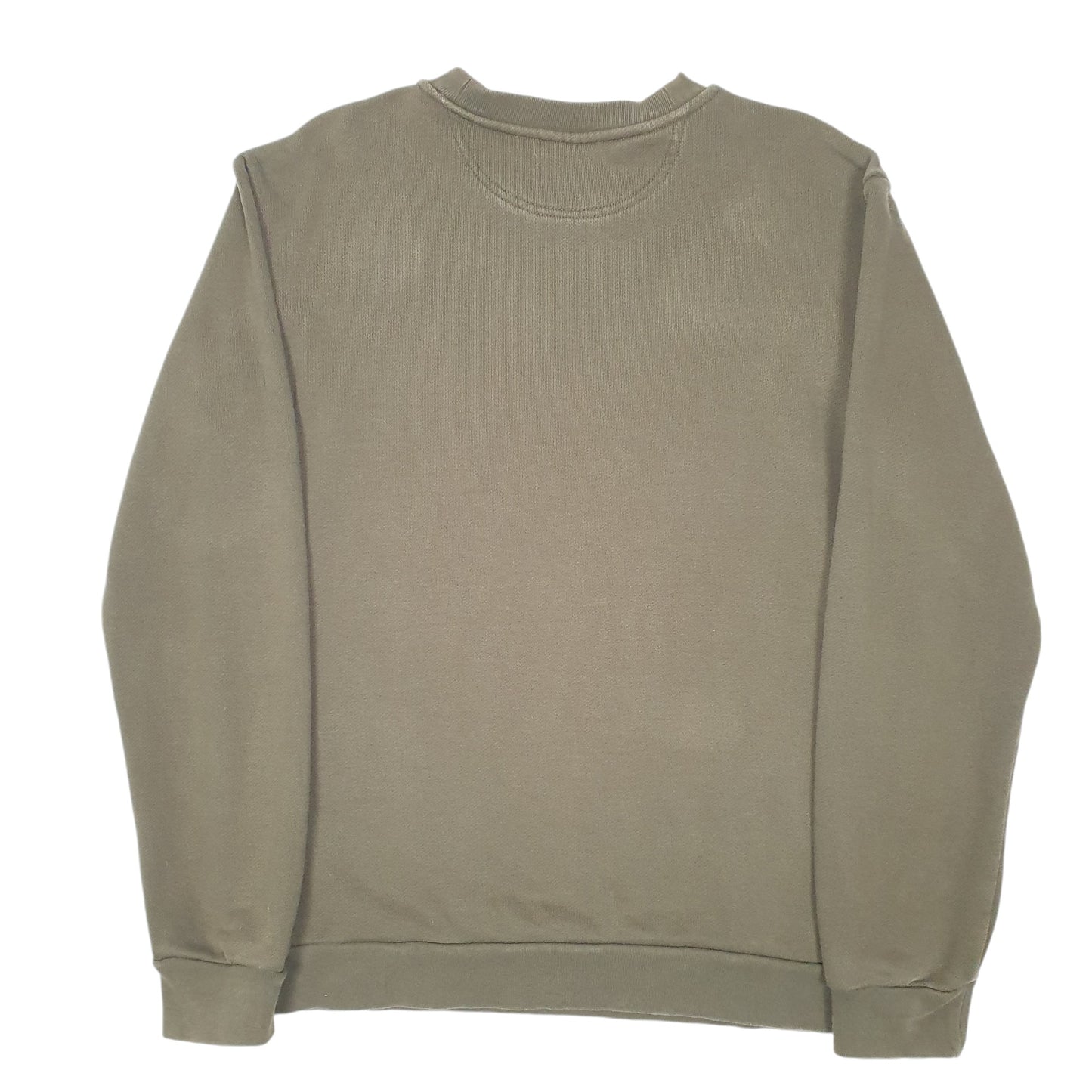 Mens Khaki Adidas Spellout Logo Crewneck Jumper