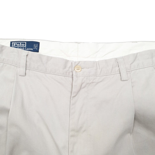 Mens Beige Polo Ralph Lauren Vintage Hammond Pant Double Pleated Chino Trousers