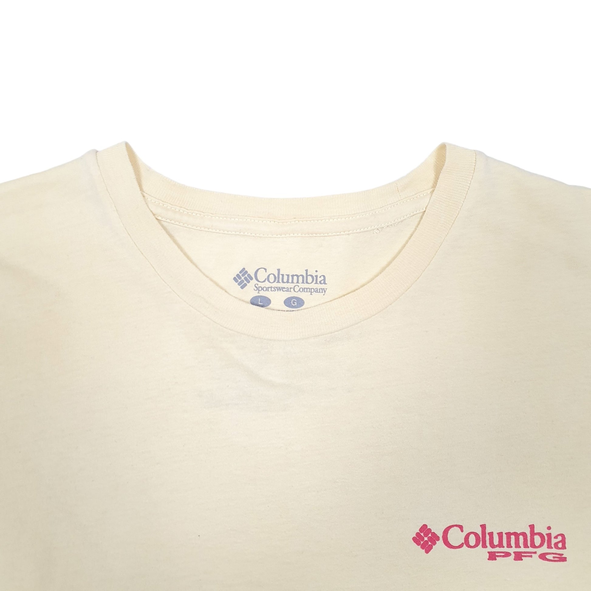 Mens Yellow Columbia Sportswear PFG Fishing Short Sleeve T Shirt