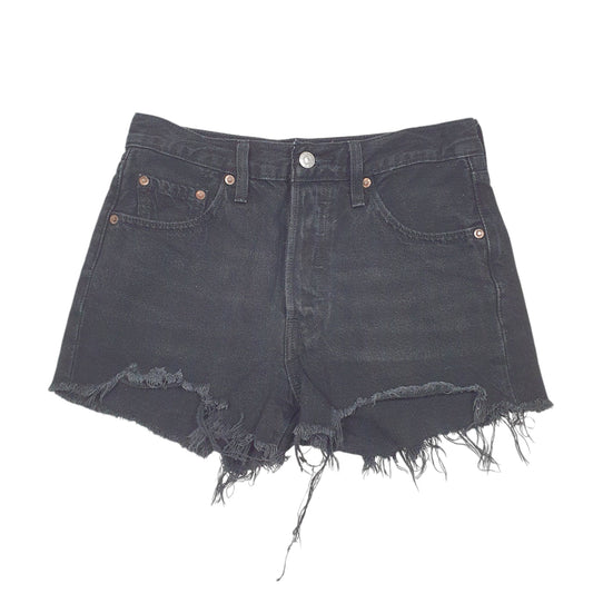 Womens Black Levis 501 Jorts Hot Pants Denim Shorts
