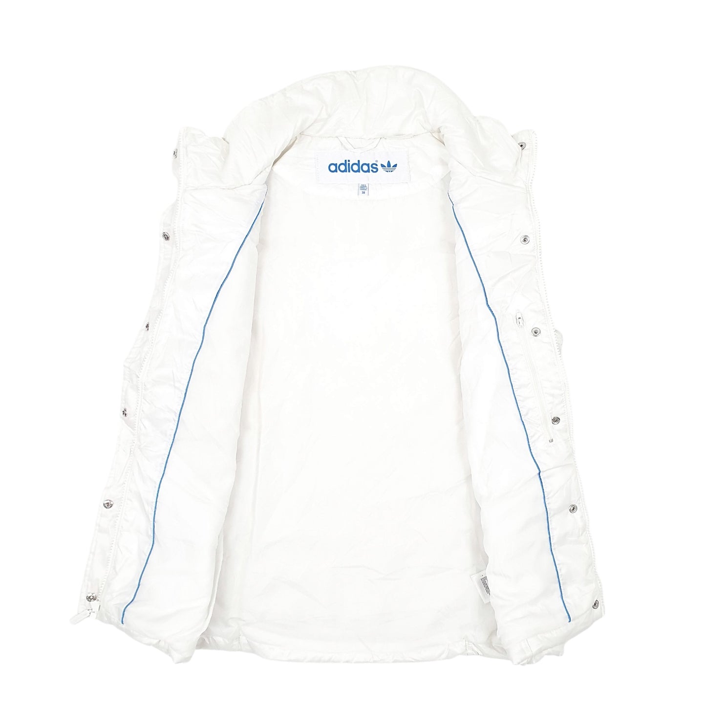 Womens White Adidas Smaple Padded Gilet Jumper